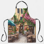 Eine italienische Street Scene Ephemera Design Ser Schürze (Vorderseite)