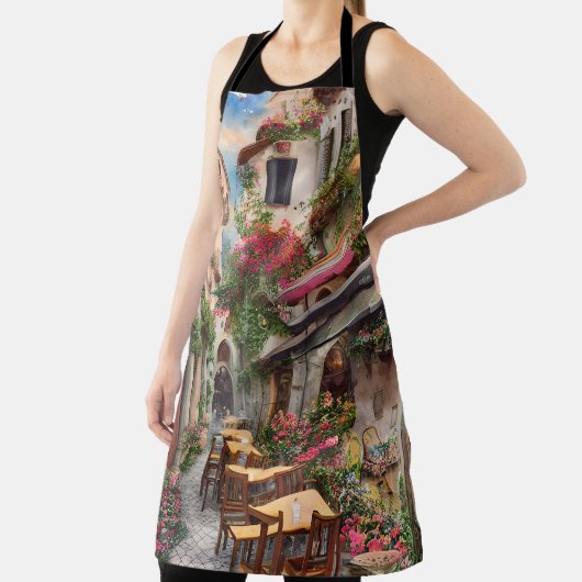 Eine italienische Street Scene Ephemera Design Ser Schürze (InSitu)