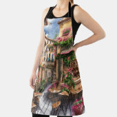 Eine italienische Street Scene Ephemera Design Ser Schürze (InSitu)