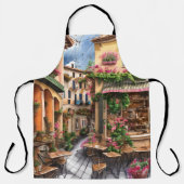 Eine italienische Street Scene Ephemera Design Ser Schürze (Vorderseite)