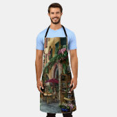 Eine italienische Street Scene Ephemera Design Ser Schürze (Getragen)