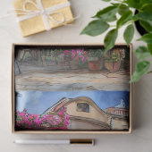 Eine italienische Street Scene Ephemera Design Ser Seidenpapier (Geschenk)