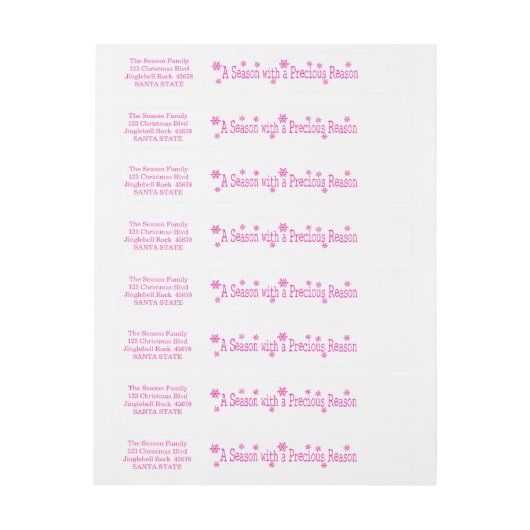 Eine Jahreszeit mit Wertvollem Grund Rundum-Adressaufkleber (Bogen)