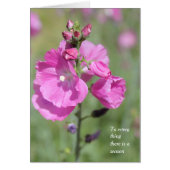 Eine Jahreszeit und Zeit für Hollyhock-Jeden Anlaß (Vorne)