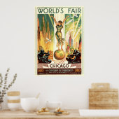 Eine Jahrhundertwende des Fortschritts - Chicago W Poster (Küche)