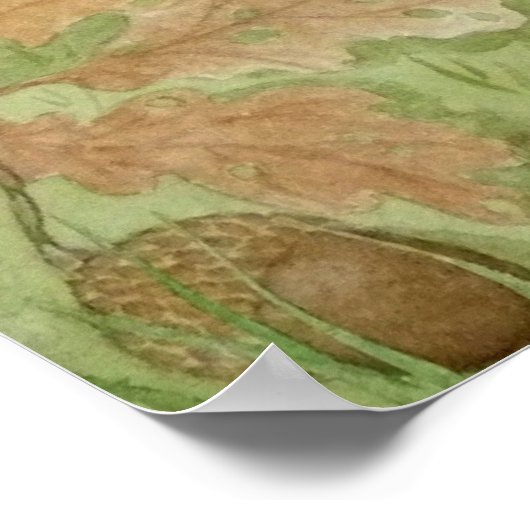 Eine Jay im Herbst Poster (Ecke)