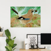 Eine Jay im Herbst Poster (Heimbüro)