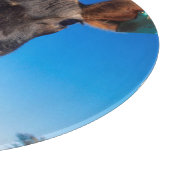 Eine Jerseykuh ist neugierig Schneidebrett (Ecke)