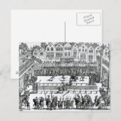 Eine Jousting-Szene Postkarte (Vorne/Hinten)