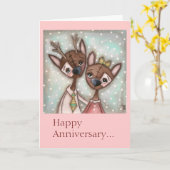 Eine Jubiläumskarte für sehr Hirsche Karte (Gelbe Blume)