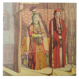 Eine jüdische Ehe, eingraviert von Charles Parsons Fliese