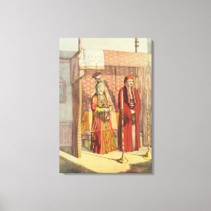 Eine jüdische Ehe, eingraviert von Charles Parsons Leinwanddruck