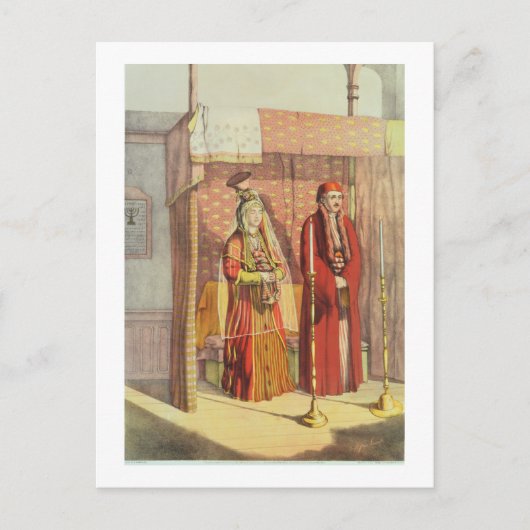 Eine jüdische Ehe, eingraviert von Charles Parsons Postkarte (Vorderseite)