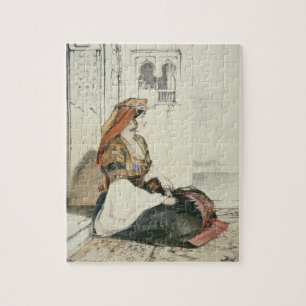 Eine jüdische Frau von Gibraltar, 'von den Skizze Puzzle