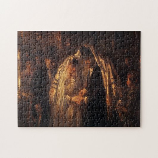 Eine jüdische Hochzeit durch Jozef Israels - circa Puzzle (Horizontal)