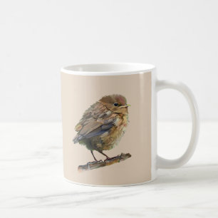 Eine junge Amsel  Kaffeetasse