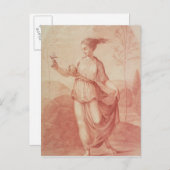 Eine junge Frau, die nackt in einer Landschaft spa Postkarte (Vorne/Hinten)