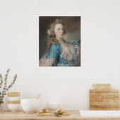 Eine junge Frau mit Papagei Poster (Küche)