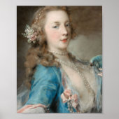 Eine junge Frau mit Papagei (von Rosalba Carriera) Poster (Vorne)
