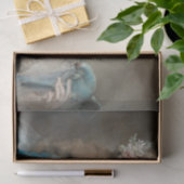 Eine junge Frau mit Papagei (von Rosalba Carriera) Seidenpapier (Geschenk)