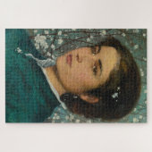 Eine junge Frau von Edward Robert Hughes Puzzle (Horizontal)