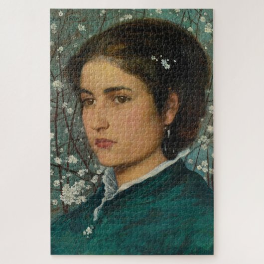 Eine junge Frau von Edward Robert Hughes Puzzle (Vertikal)