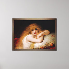 Eine junge Frau von Pierre Coomans für Freizeit Leinwanddruck