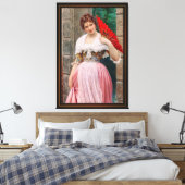 Eine junge Lady mit einem roten Fan von Eugen von  Leinwanddruck (Insitu (Schlafzimmer))