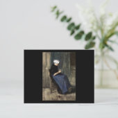 Eine junge Scheveningen-Frau knetet Postkarte (Stehend Vorderseite)