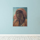 Eine junge schwarze Frau Leinwanddruck (Insitu (Holzboden))