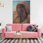 Eine junge schwarze Frau Leinwanddruck (Insitu (Wohnzimmer))