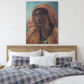 Eine junge schwarze Frau Leinwanddruck (Insitu (Schlafzimmer))