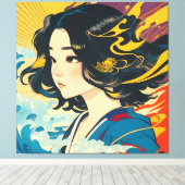 Eine junge vietnamesische Frau Leinwanddruck (Insitu (Holzboden))