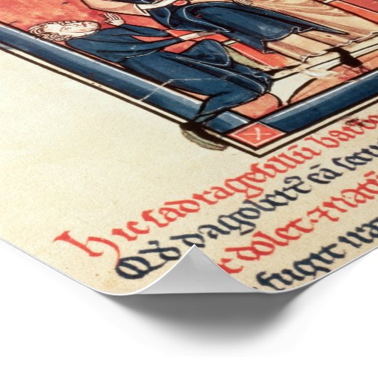 Eine Jungtierjagd und ein König Poster (Ecke)