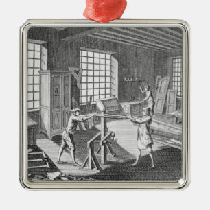 Eine Kabinettswerkstatt, aus der "Enzyklopädie" Silbernes Ornament