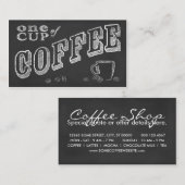 EINE KAFFEE-KARTE VISITENKARTE (Vorne/Hinten)