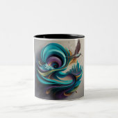 Eine Kaffee-Tasse Zweifarbige Tasse (Mittel)