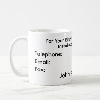 Eine Kaffeetasse für Kunden von Elektrikern
