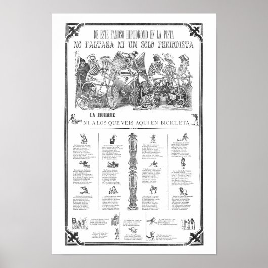 EINE "KALAVERA"-BREITE VON JOSE GUADALUPE POSADA POSTER (Vorne)