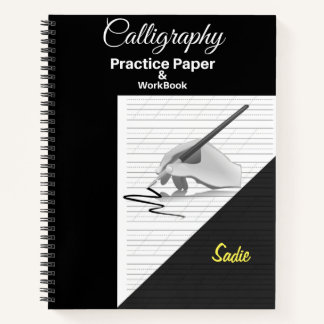 Eine Kalligrafie-Handschrift und Praxis Personalis Notizblock