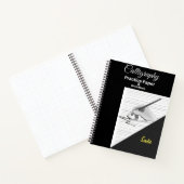 Eine kalligraphische Handschrift und Praxis person Notizblock (Innenseite)