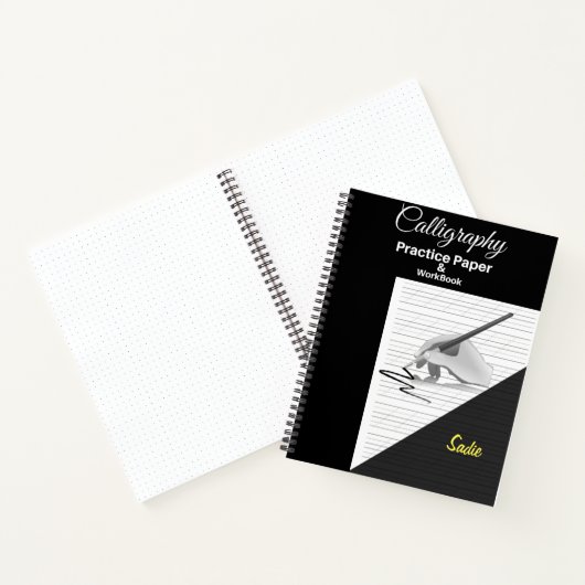 Eine kalligraphische Handschrift und Praxis person Notizblock (Innenseite)