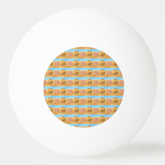 Eine Kamelpingkugel Tischtennisball (Vorderseite)