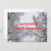 Eine kanadische Winterpostkarte überlebt Postkarte (Vorne/Hinten)