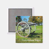 Eine Kanone auf dem Friedrichsburger Schlachtfeld Magnet (Vorderseite/Rückseite)