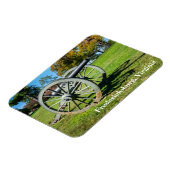 Eine Kanone auf dem Friedrichsburger Schlachtfeld Magnet (Linke Seite)