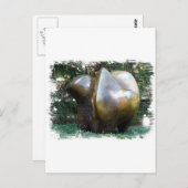 Eine Kansas-City-Skulptur im Park Postkarte (Vorne/Hinten)