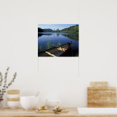 Eine Kanufahrt Erholung am Ufer des Little Long Po Poster (Küche)