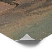 Eine Karawane in der Wüste in einem Simoom Poster (Ecke)