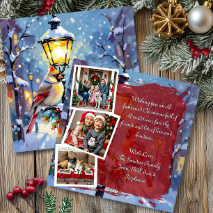 Eine Kardinals-Weihnachtsvorlage 3 mit personalisi Feiertagskarte